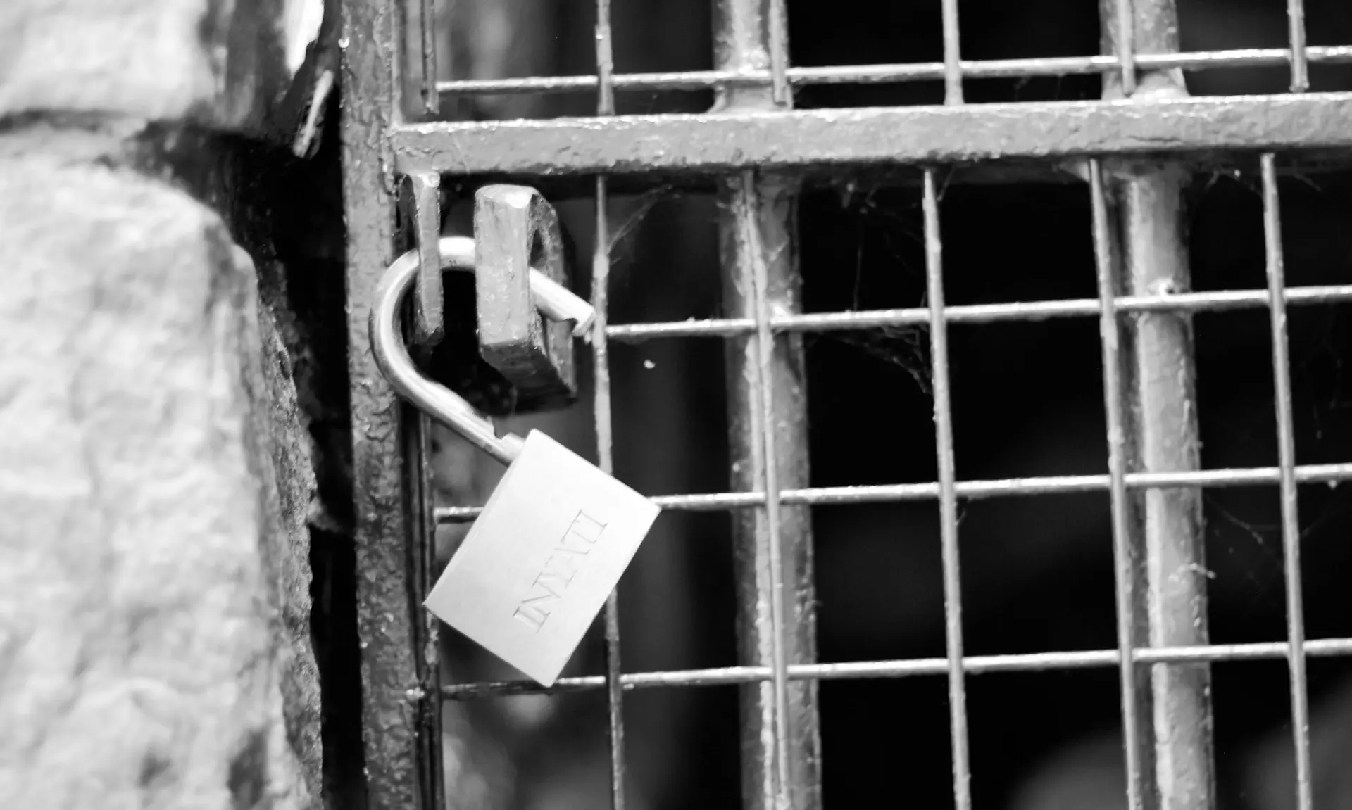 padlock on metal gate during daytime